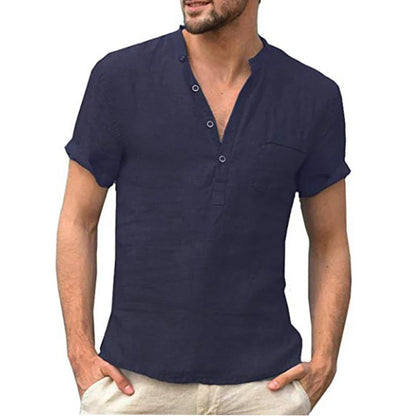 Men’s Short Sleeved Linen Shirt