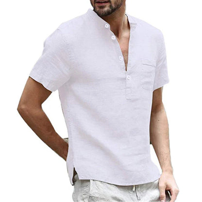 Men’s Short Sleeved Linen Shirt