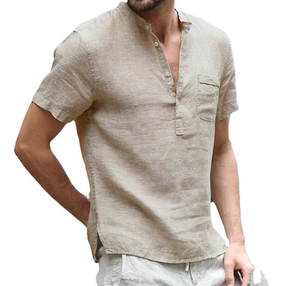 Men’s Short Sleeved Linen Shirt