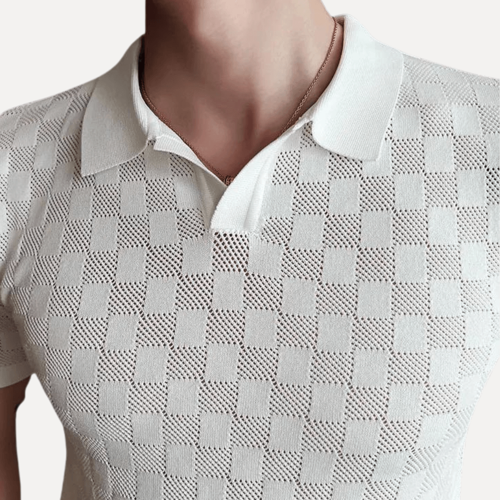 Kevin Oryzonwear Men's Knitted Polo Shirt
