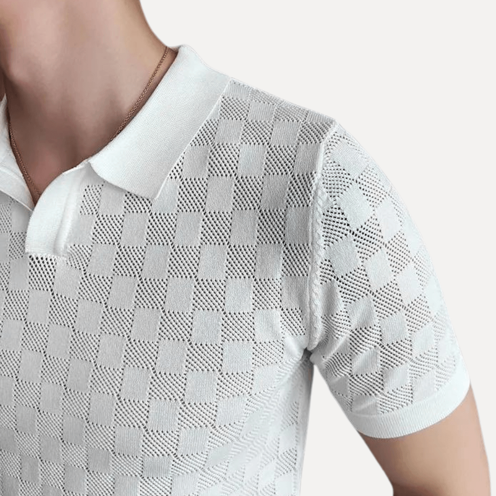 Kevin Oryzonwear Men's Knitted Polo Shirt