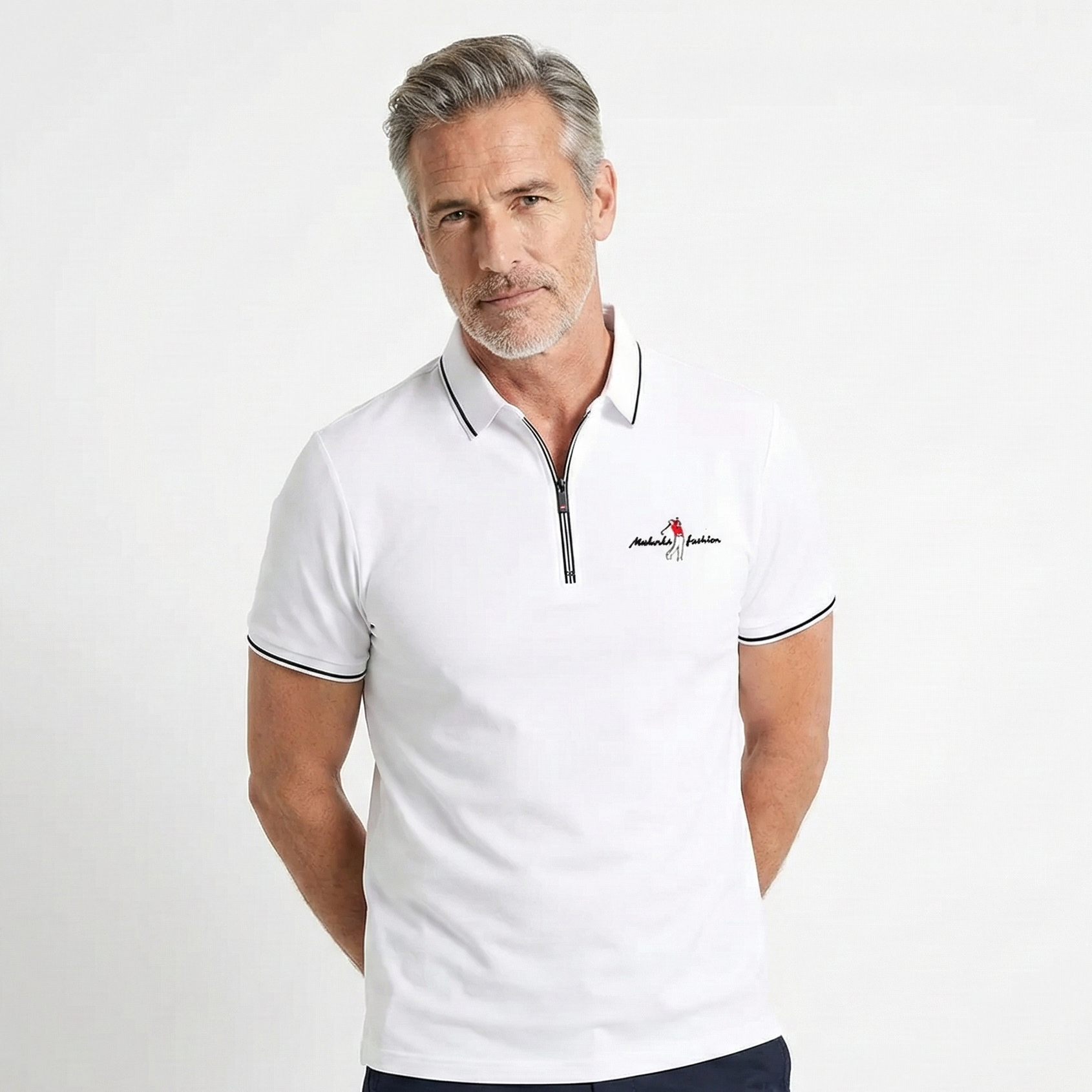 Zíper Men’s Polo Shirt