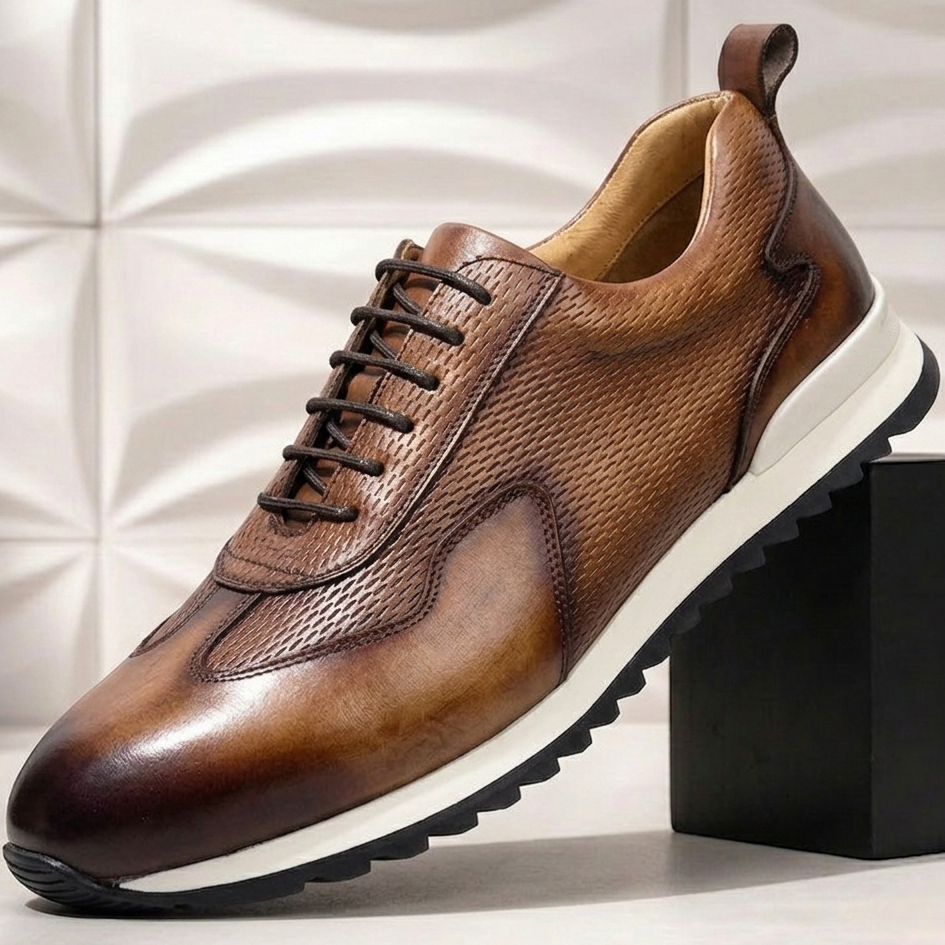 Reuben Cowhide Leather Trainer
