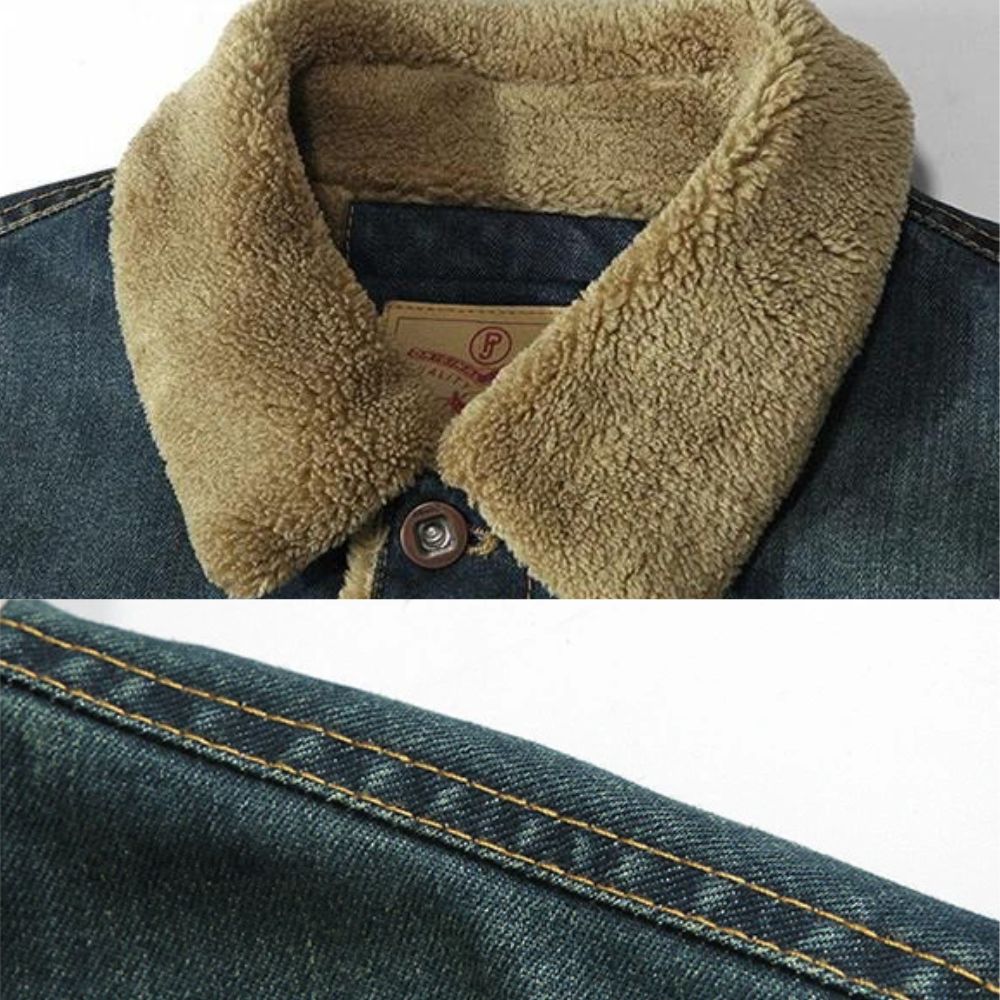 Oryzonwear Men's Quilted Denim Jacket