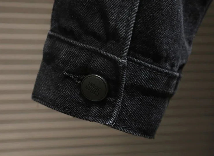 Oryzonwear Men's Denim Jacket with Buttons
