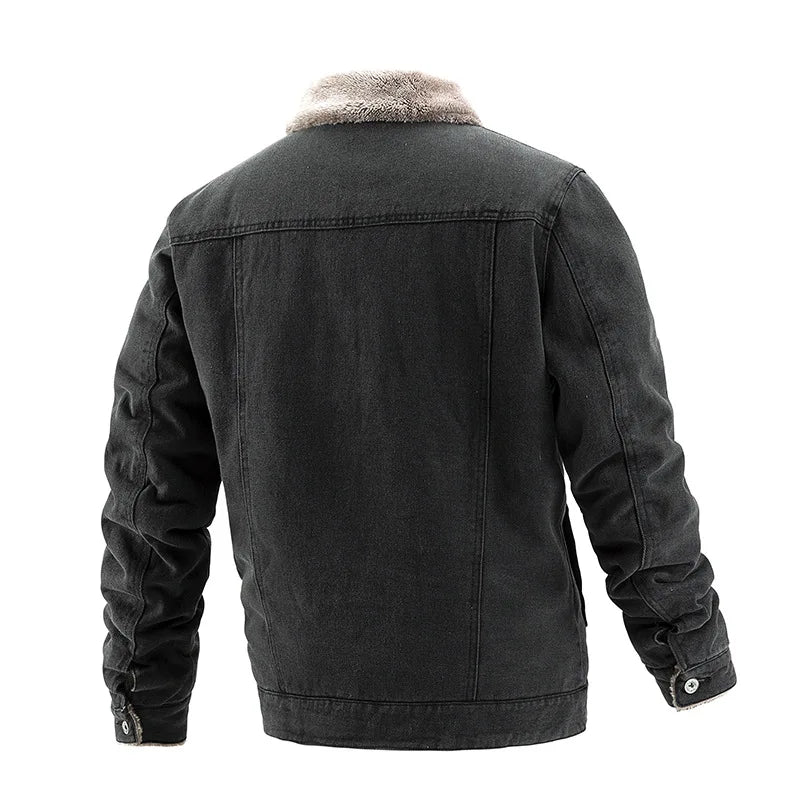 Oryzonwear Men's Denim Jacket with Lined Interior