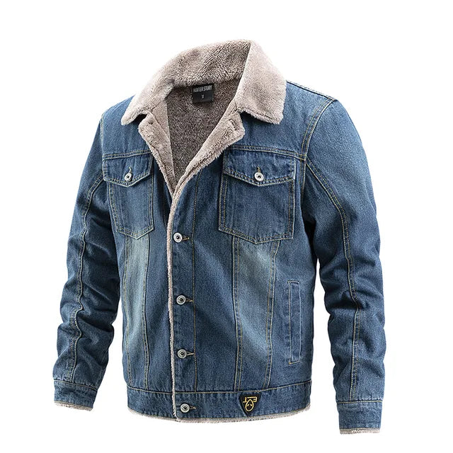 Oryzonwear Men's Denim Jacket with Lined Interior
