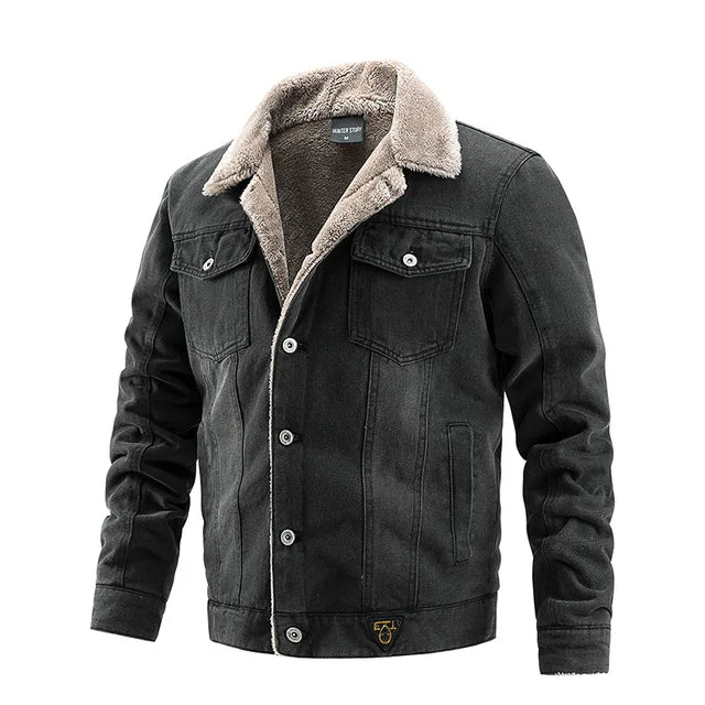 Oryzonwear Men's Denim Jacket with Lined Interior