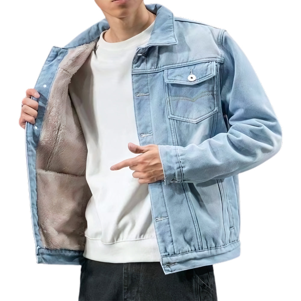 Oryzonwear Premium Men's Quilted Denim Jacket