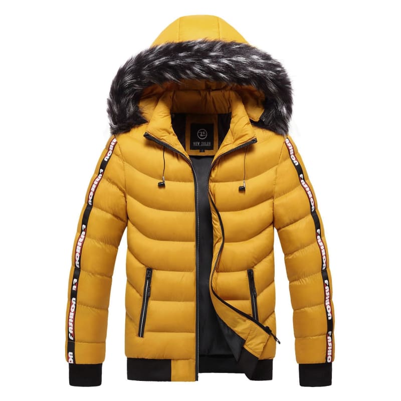 Oryzonwear Men's Hooded Lined Puffer Jacket