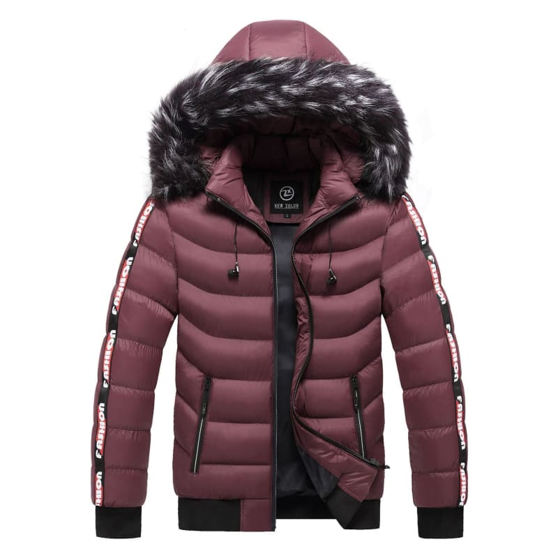 Oryzonwear Men's Hooded Lined Puffer Jacket