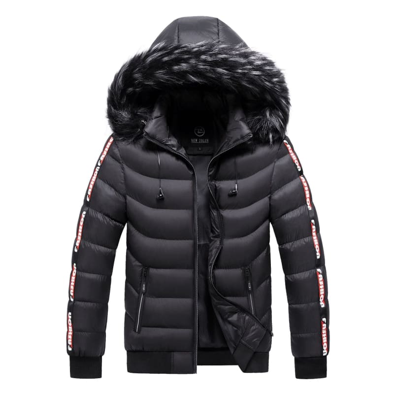 Oryzonwear Men's Hooded Lined Puffer Jacket