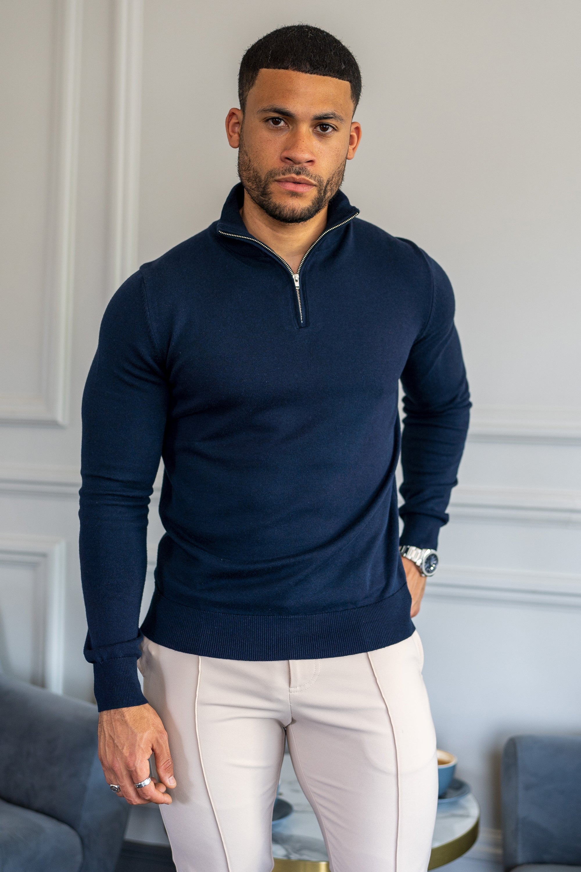 Oryzonwear High Neck Merino Knit Sweater