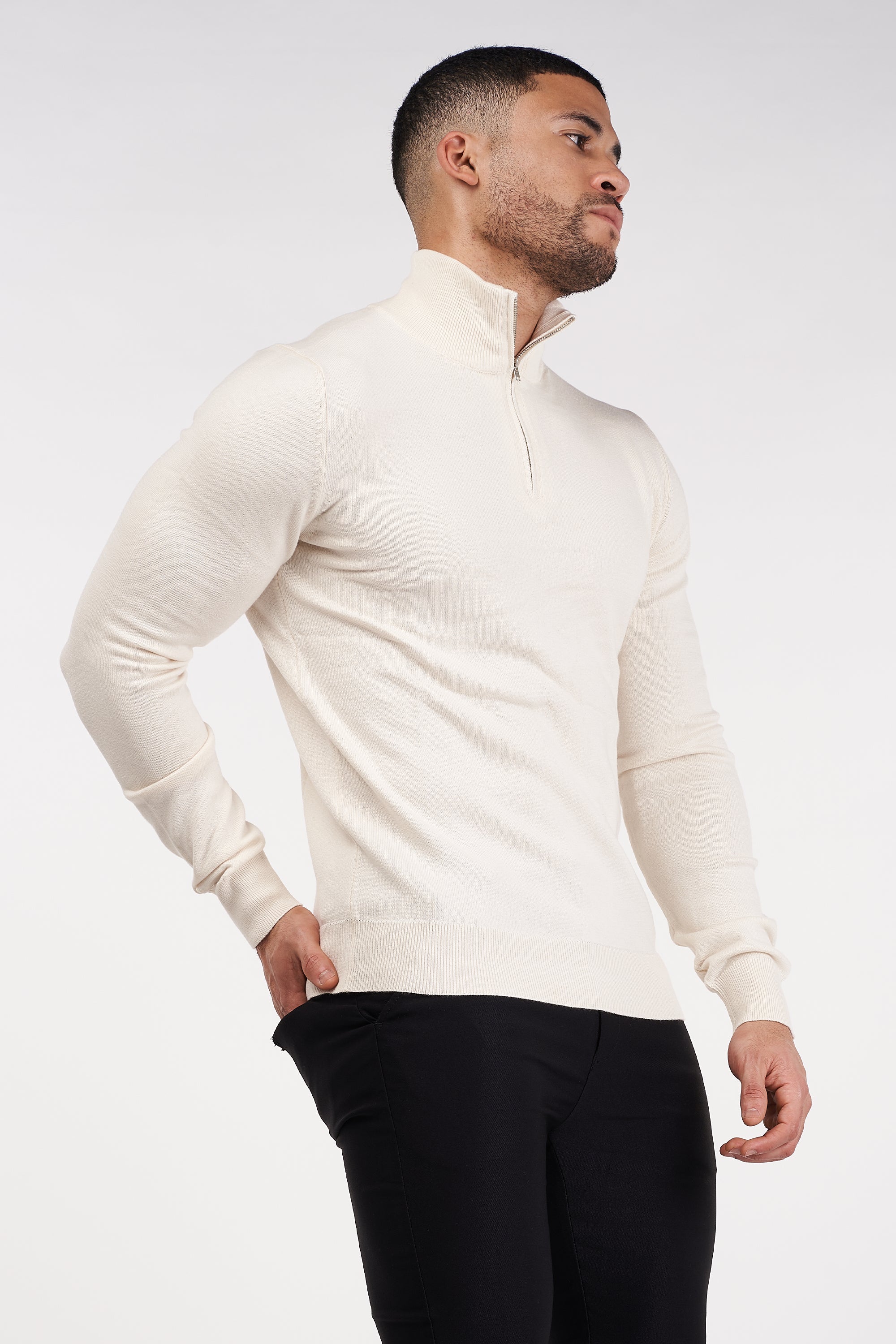 Oryzonwear High Neck Merino Knit Sweater