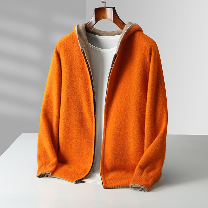 CYRUS REVERSIBLE CASHMERE HOODIE