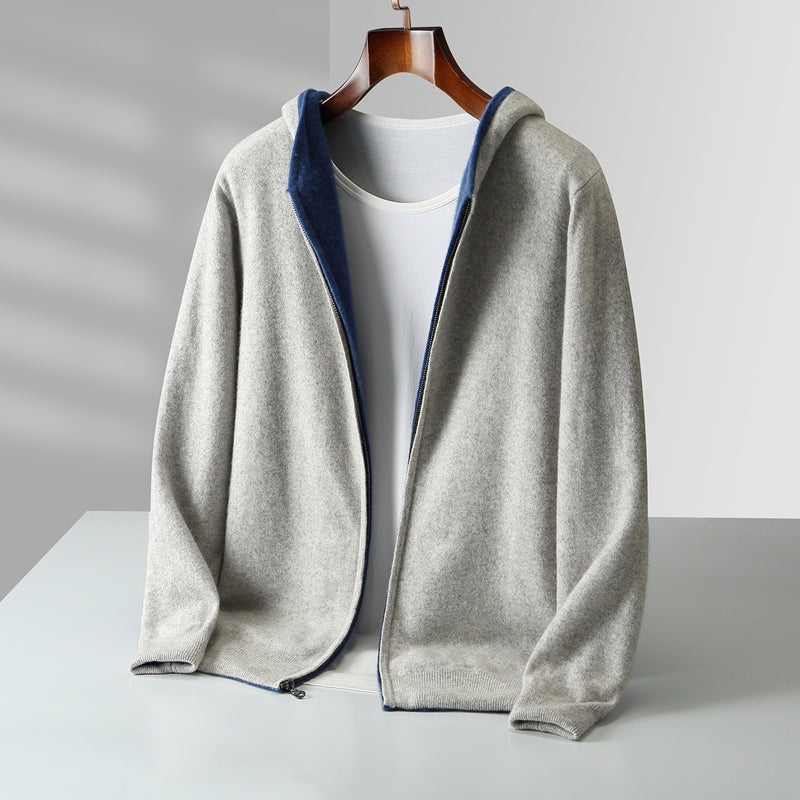 CYRUS REVERSIBLE CASHMERE HOODIE