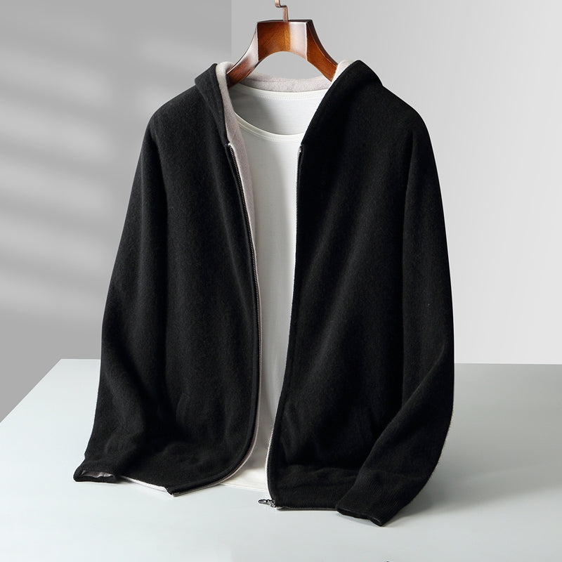 CYRUS REVERSIBLE CASHMERE HOODIE