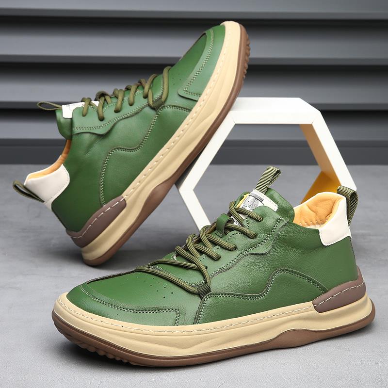 ALBERTI LEATHER TRAINERS
