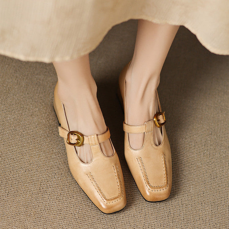 Marlowe Leather Mary Jane Heels