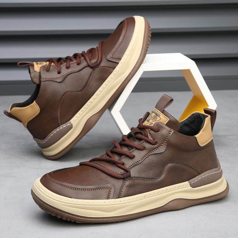 ALBERTI LEATHER TRAINERS