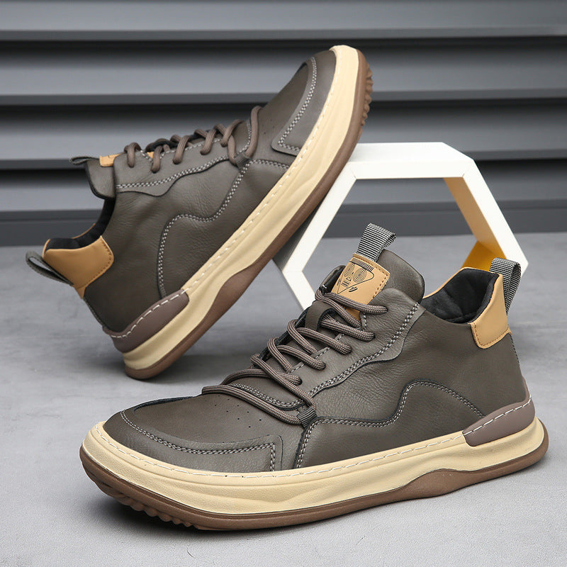 ALBERTI LEATHER TRAINERS