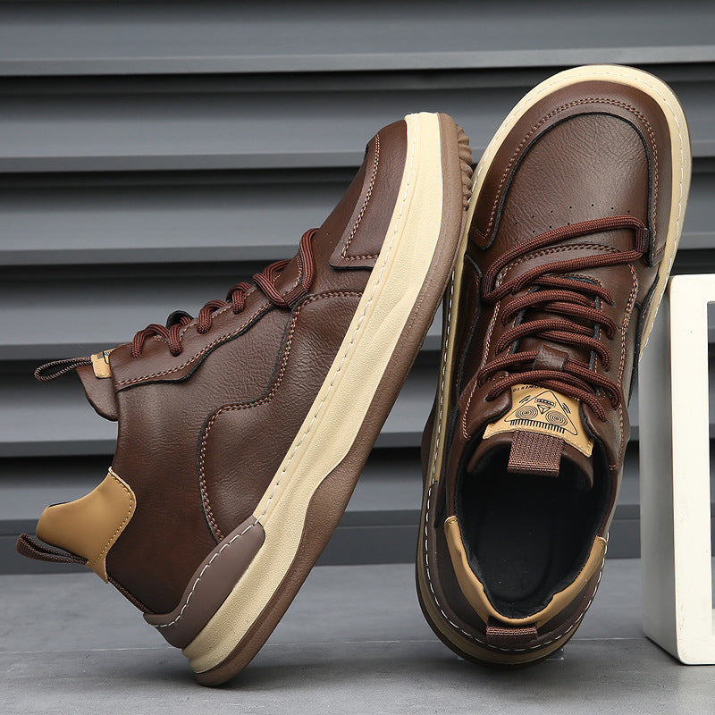 ALBERTI LEATHER TRAINERS