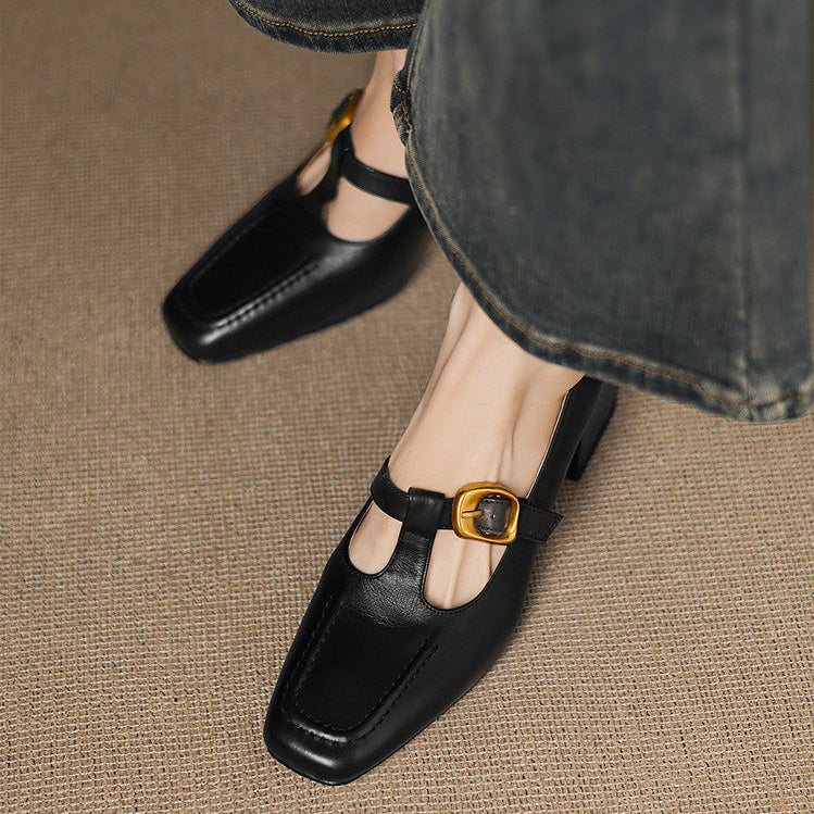 Marlowe Leather Mary Jane Heels