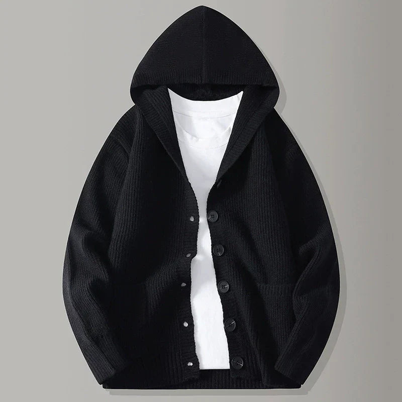 STIRLING HOODED KNIT CARDIGAN