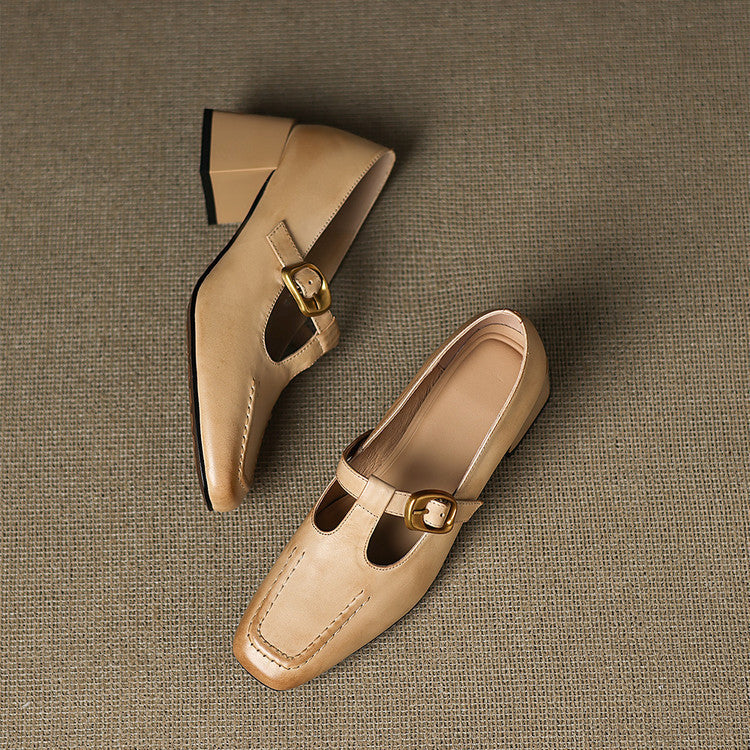 Marlowe Leather Mary Jane Heels