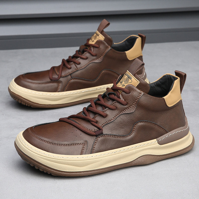 ALBERTI LEATHER TRAINERS
