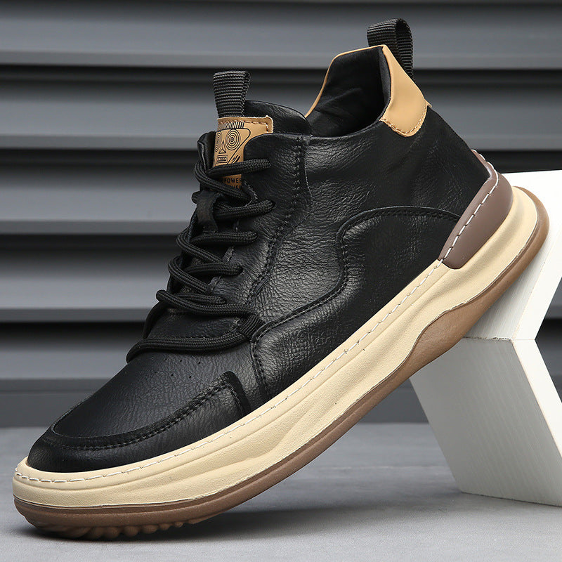 ALBERTI LEATHER TRAINERS