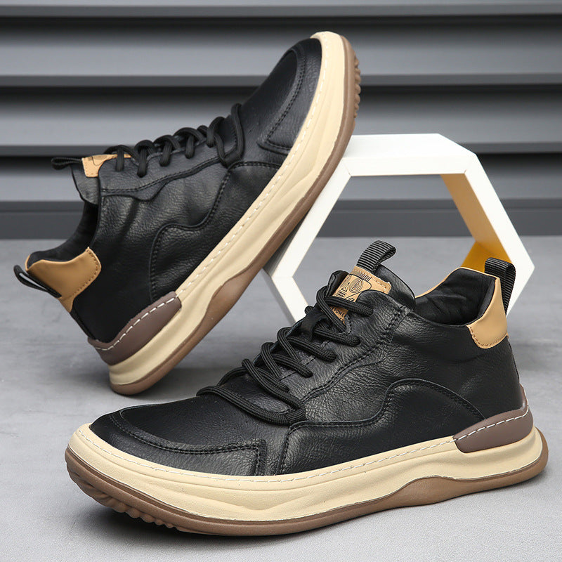 ALBERTI LEATHER TRAINERS