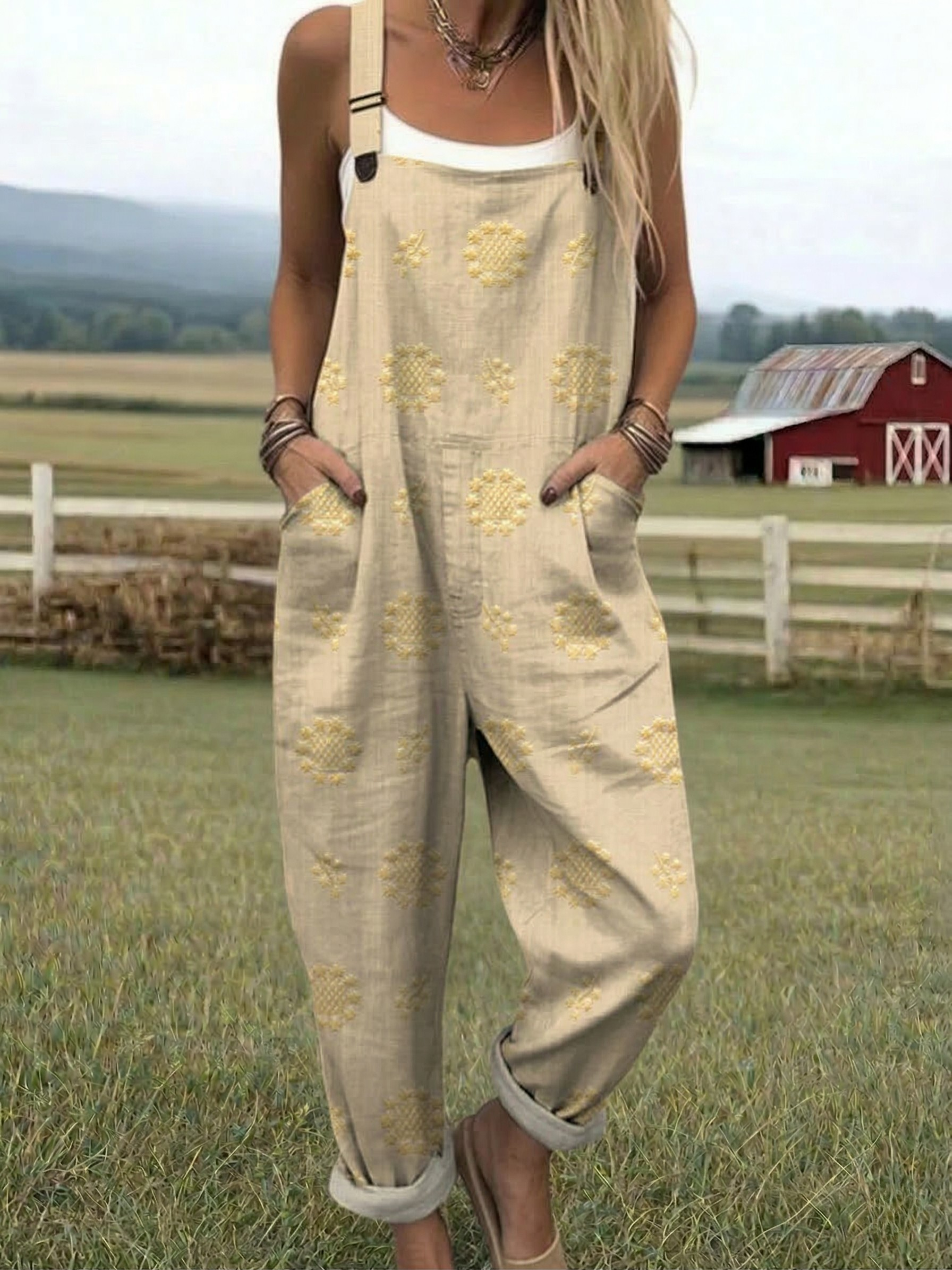 Cole Printed Wide-Leg Jumpsuit