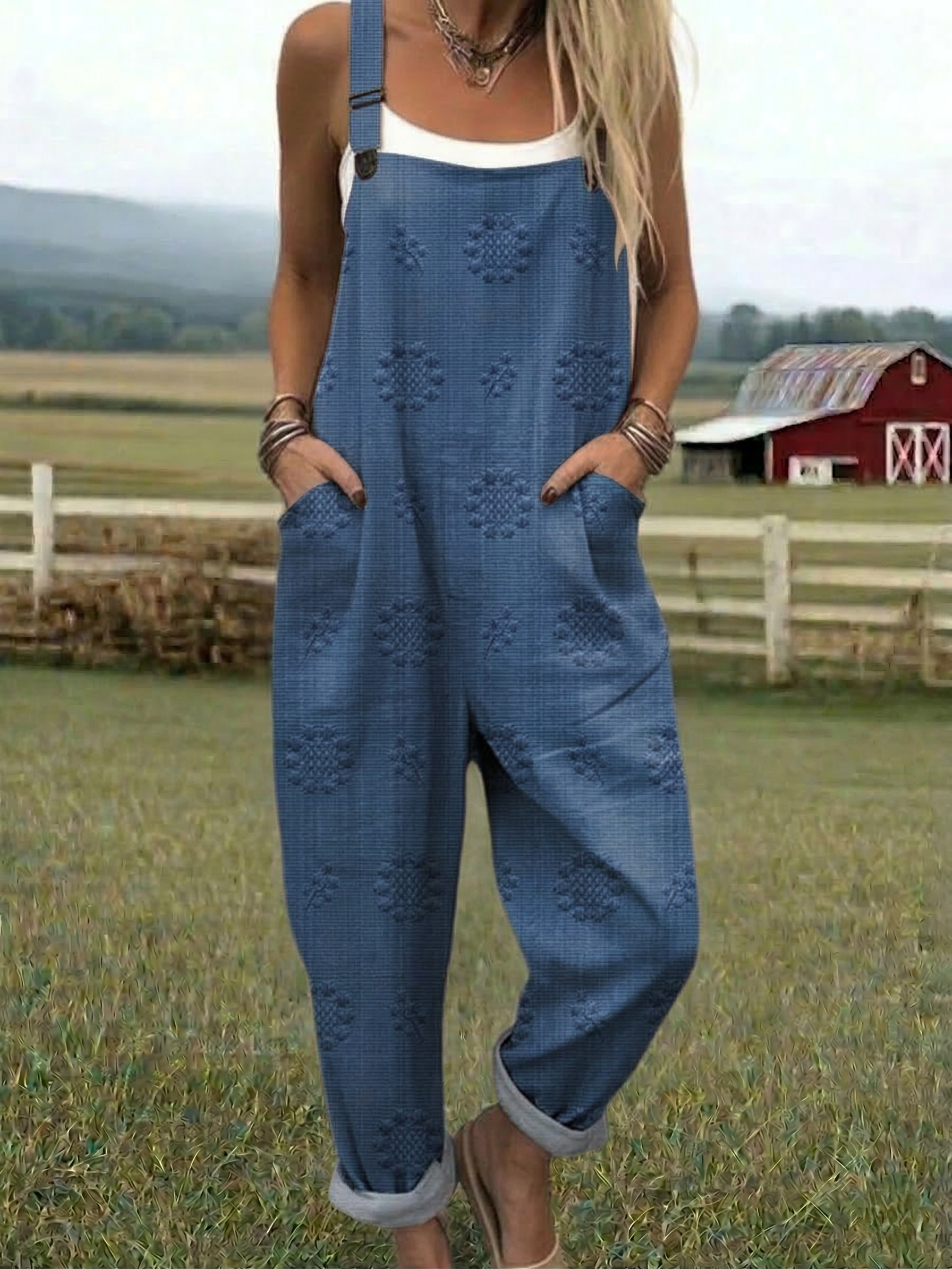 Cole Printed Wide-Leg Jumpsuit