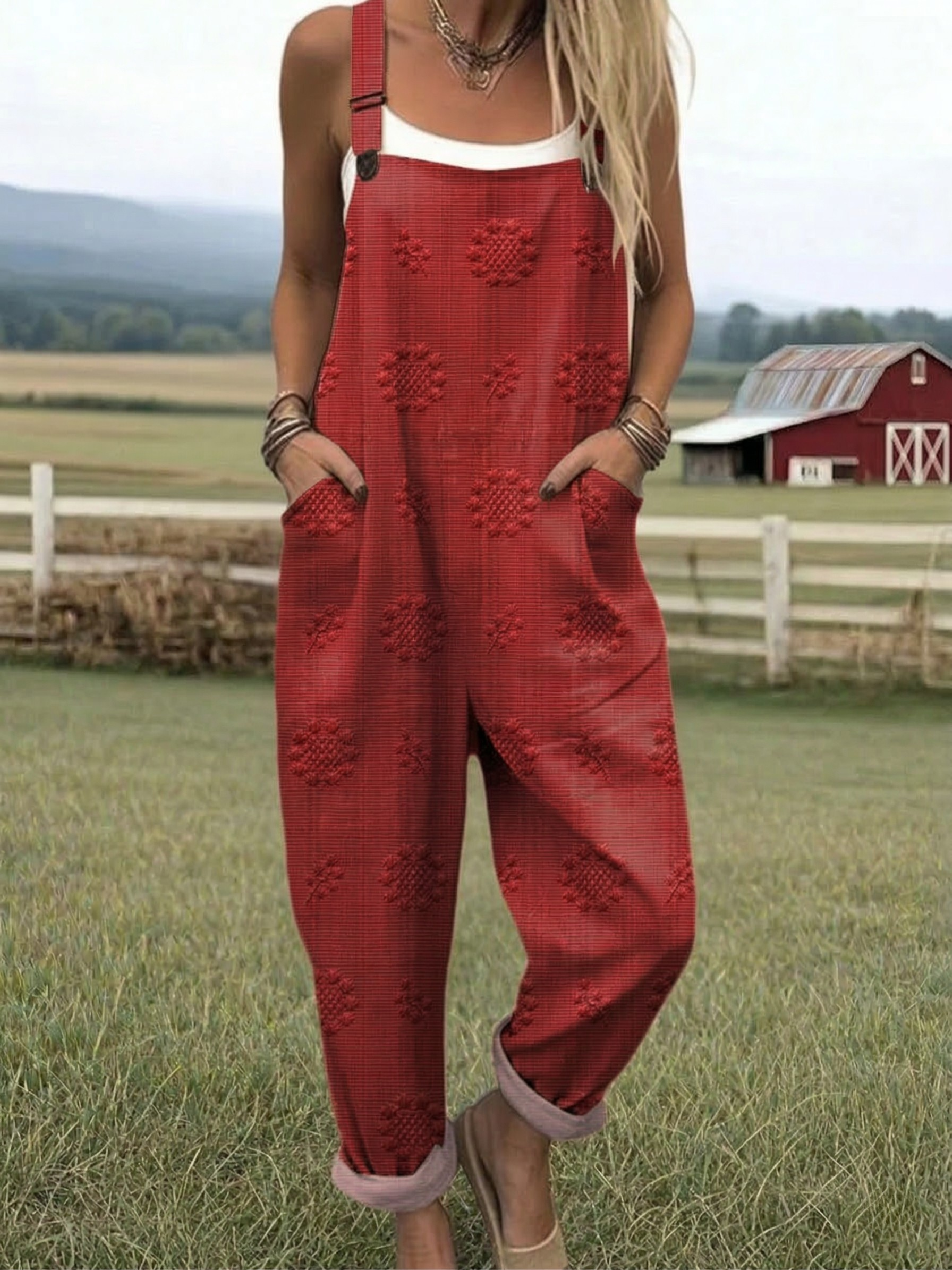 Cole Printed Wide-Leg Jumpsuit