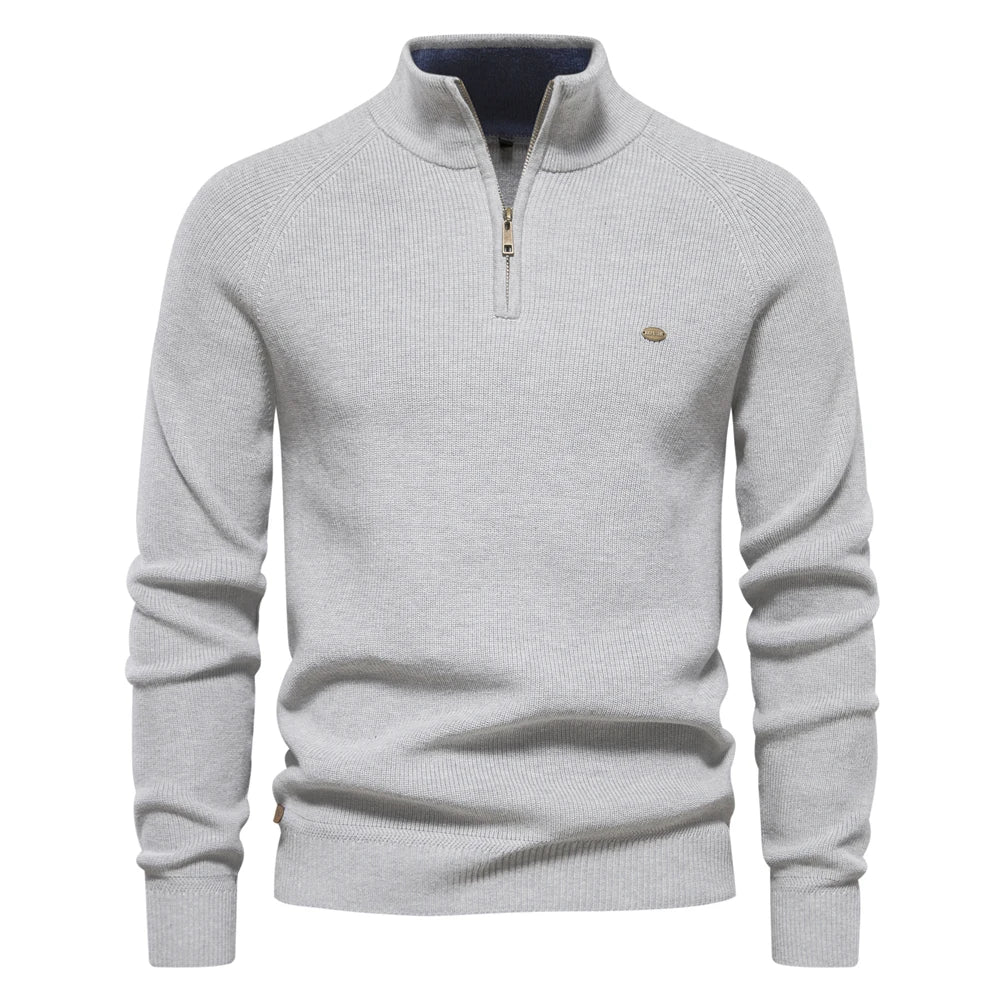Quarter-Zip Men’s Cotton Jumper