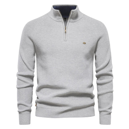 Quarter-Zip Men’s Cotton Jumper