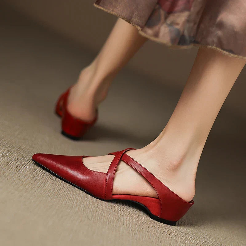 Goldie Leather Mules