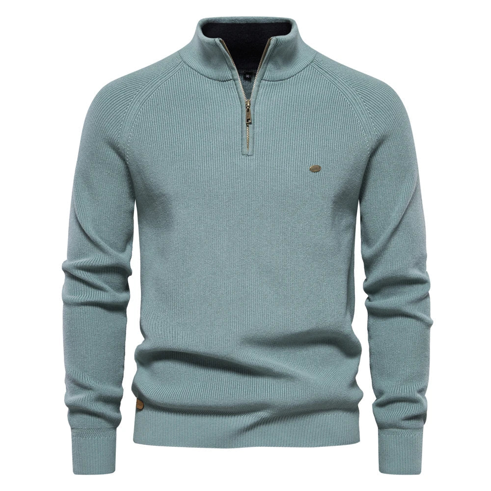 Quarter-Zip Men’s Cotton Jumper