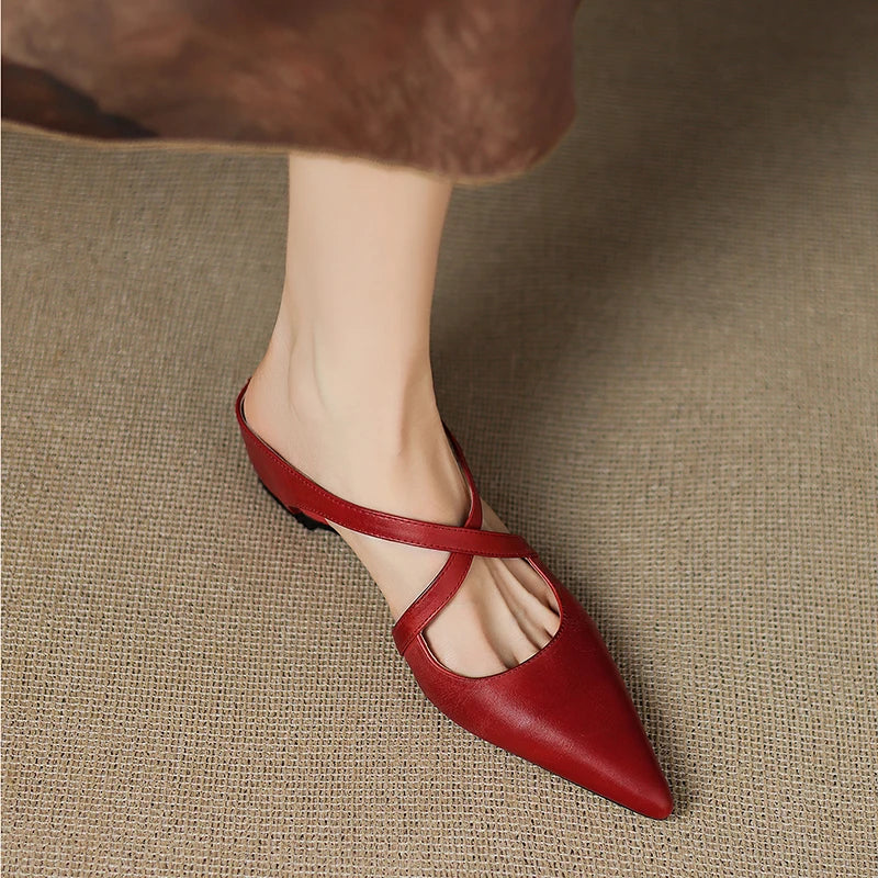 Goldie Leather Mules