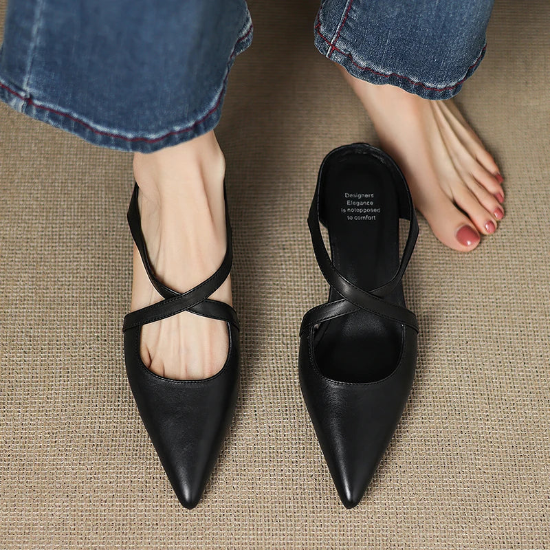 Goldie Leather Mules