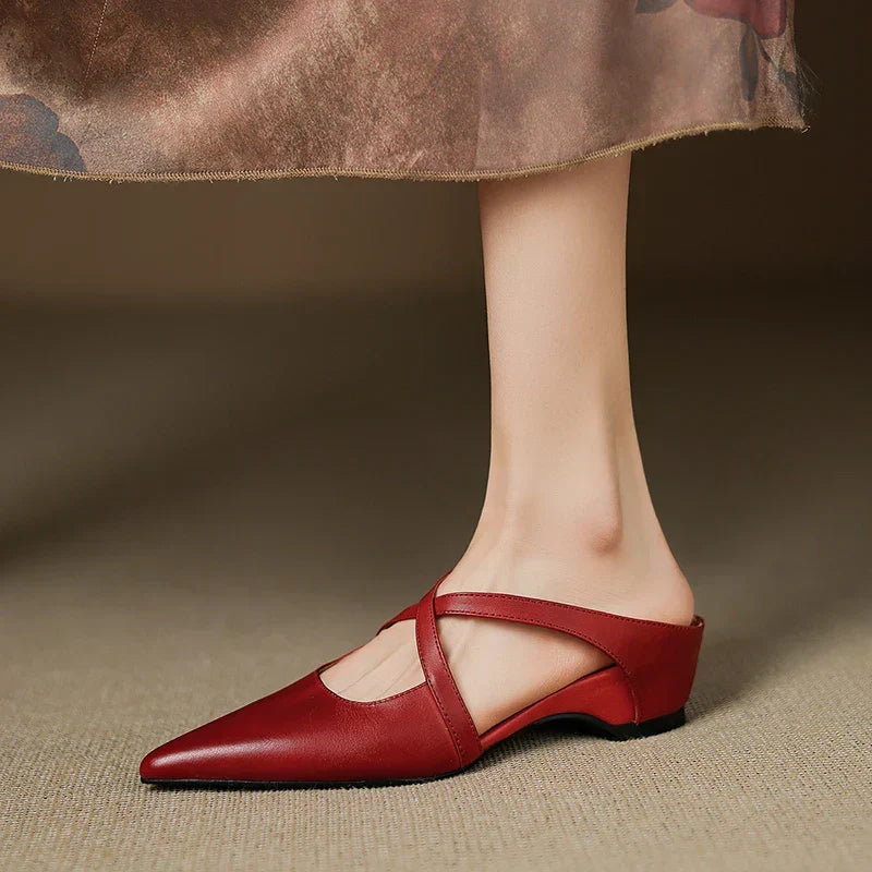 Goldie Leather Mules