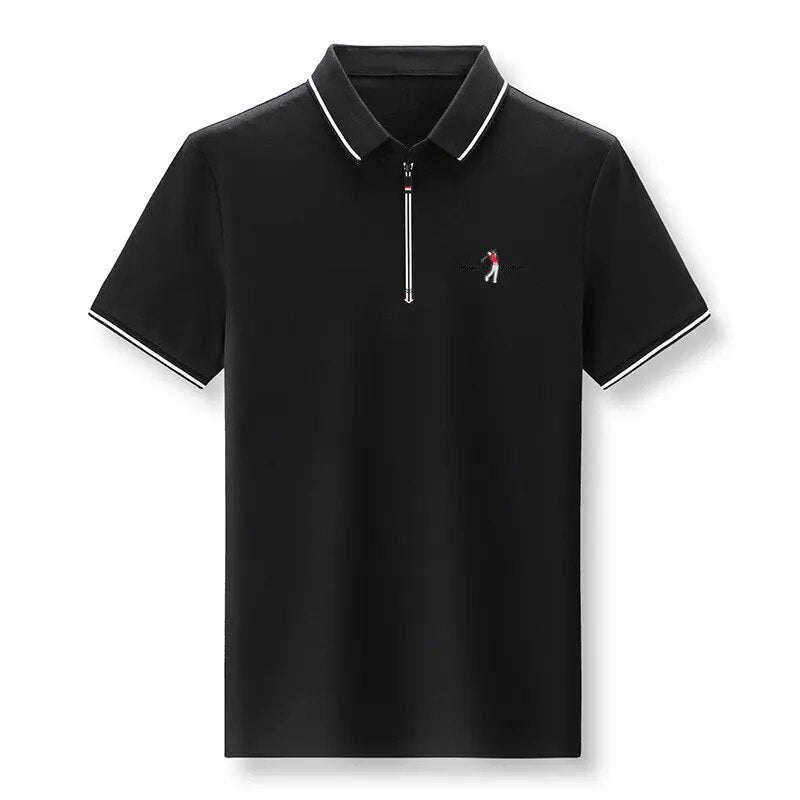 Zíper Men’s Polo Shirt