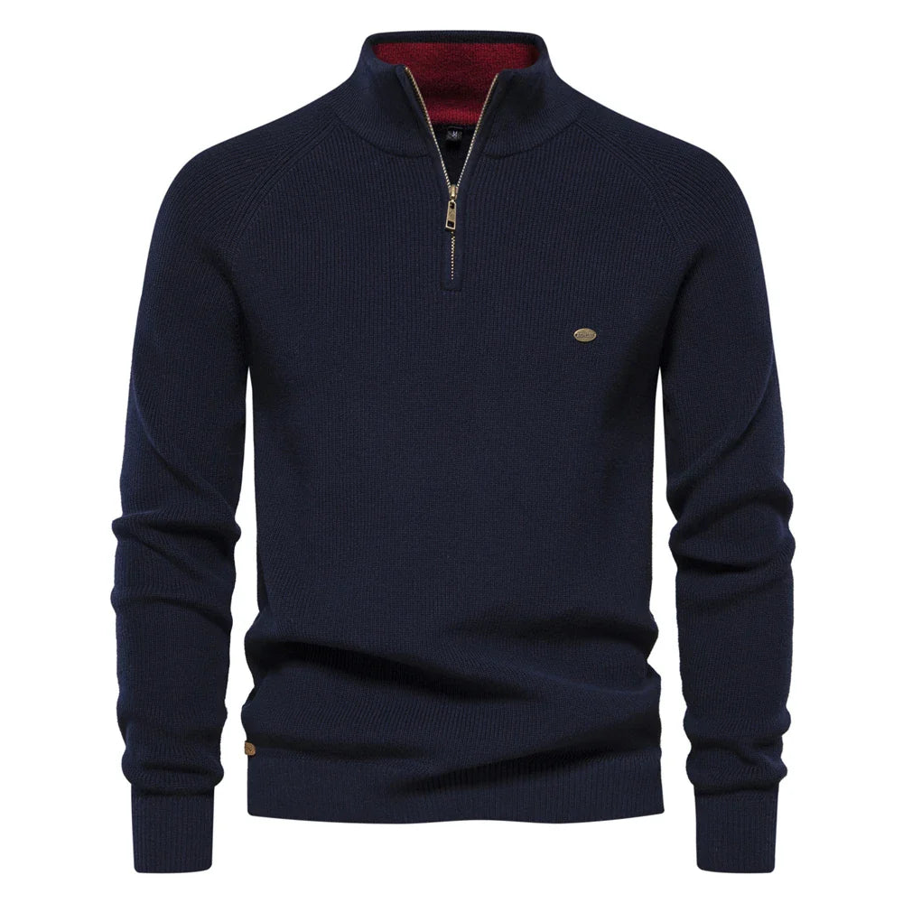 Quarter-Zip Men’s Cotton Jumper