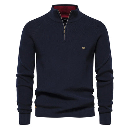 Quarter-Zip Men’s Cotton Jumper