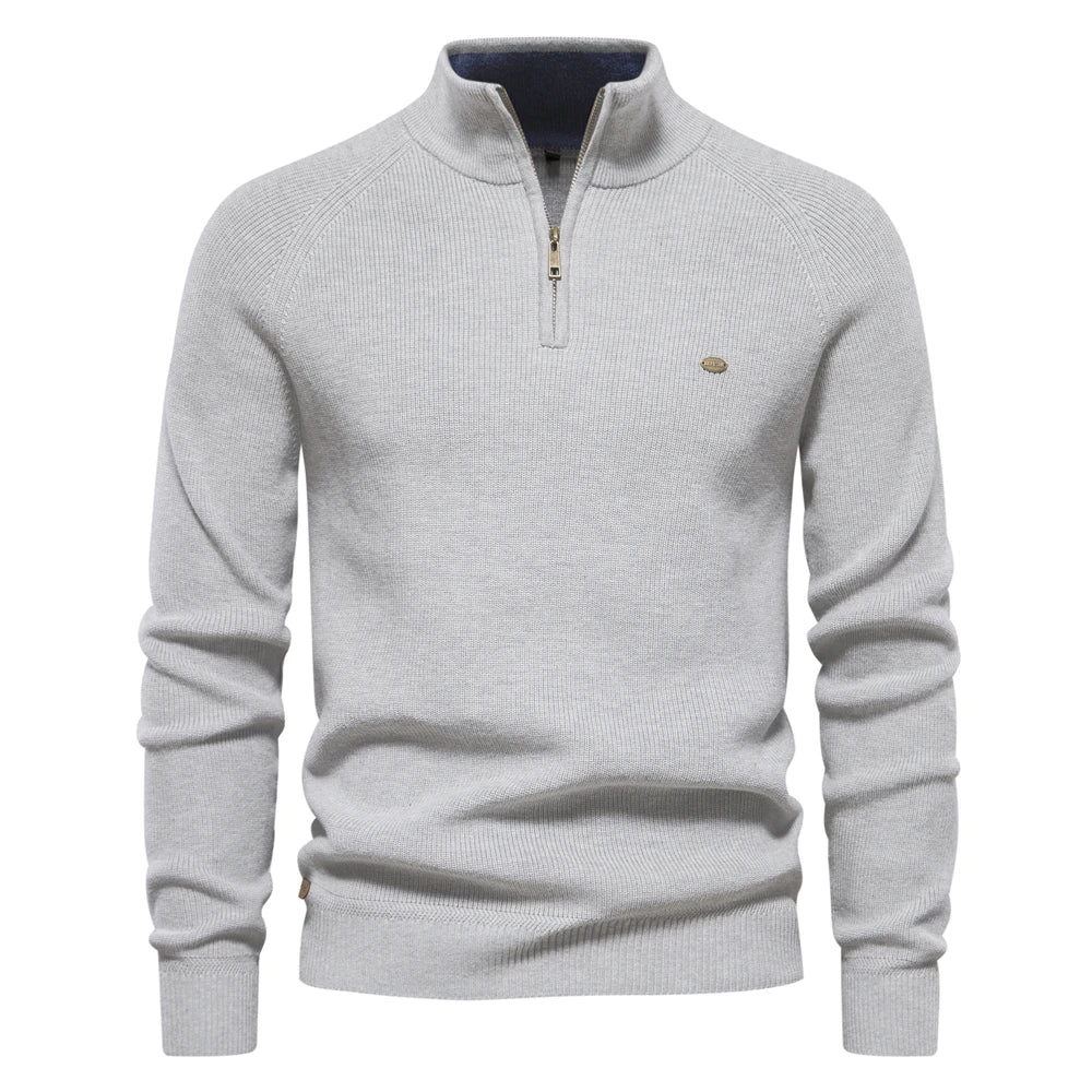 Quarter-Zip Men’s Cotton Jumper