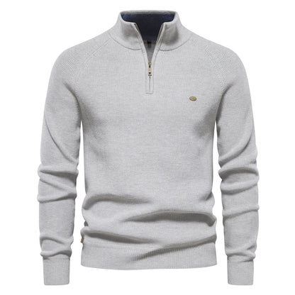 Quarter-Zip Men’s Cotton Jumper