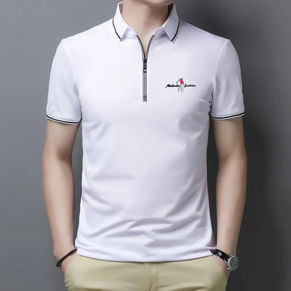 Zíper Men’s Polo Shirt