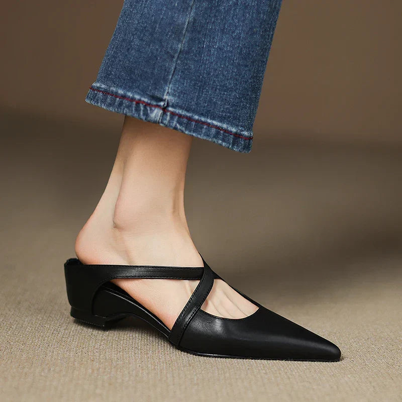 Goldie Leather Mules