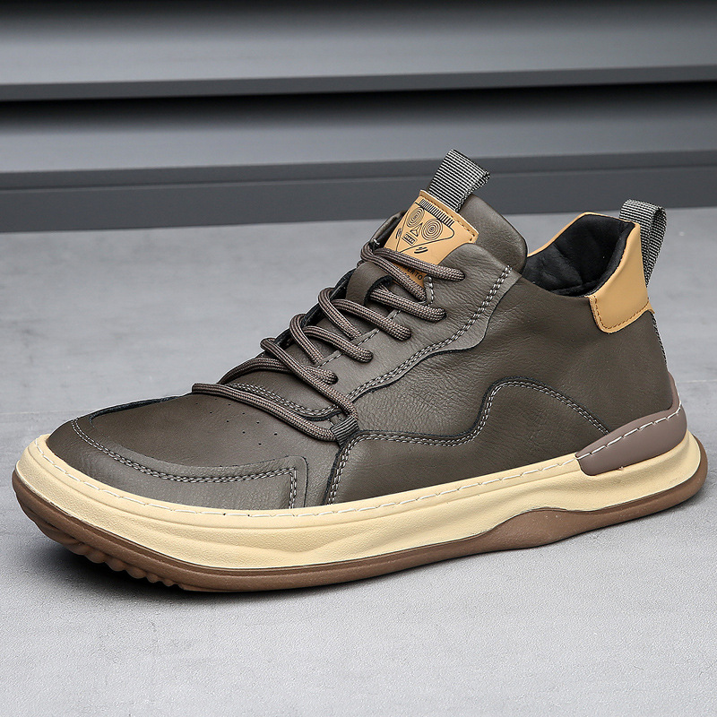 ALBERTI LEATHER TRAINERS